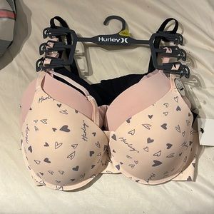 Hurley x 3 set of bras